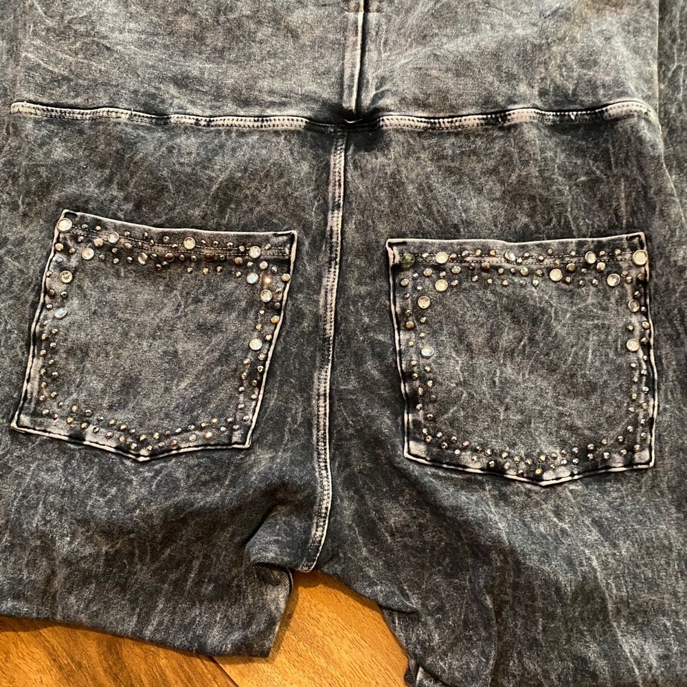 T Party stretch rhinestone leggings